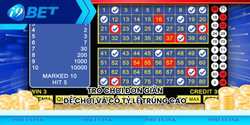 Trò chơi đơn giản, dễ chơi và có tỷ lệ trúng cao